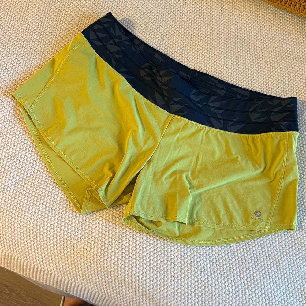 Oiselle Yellow Athletic Shorts